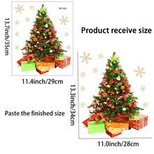 Naklejki samoprzylepne w kształcie choinki, dekoracje do domu, świąteczne naklejki na szyby sklepowe