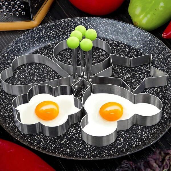10 قطعة/مجموعة من حلقات البيض من الفولاذ المقاوم للصدأ 304، قالب بيض بحافة زهرة اللوتس/قالب بيض مقلي/أداة إفطار (ضروريات المطبخ، هدية عيد الأم، هدية عملية لعيد الحب 520)، لوازم إفطار مريحة، لوازم عشاء عائلي، لوازم حفلات