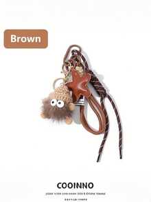 Merlard Craft 星形包饰，ins风毛绒钥匙扣，卡通可爱女孩包包配饰，钥匙链挂绳，背包挂饰，女士饰品，也是母亲节、情人节和圣诞节的理想礼物。背包挂绳，带证件卡套，可用作汽车装饰或包包挂饰。 - 彩色 - 查看 10