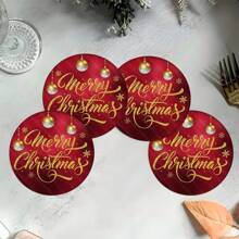 2 buc/4 buc/6 buc covorașe din silicon imprimate cu model de globuri de Crăciun, decor de Crăciun, potrivite pentru masă, cafenea, decorațiuni pentru toate anotimpurile, covorașe lavabile, decor pentru cameră, suporturi pentru pahare, covorașe de scurgere, covorașe pentru masă de bucătărie, decor pentru petreceri de interior și exterior, decor pentru casă, cadou ideal