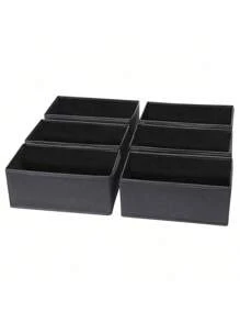 Multi-Piece Non-Woven Fabric Storage Boxes, Lidless Underwear Storage Boxes, Foldable Organizer Bags For Storing Cosmetics, Tissues, Remote Controls, Stationery And Other Small Items, Suitable For Living Room, Bedroom, Closet, Various Sizes Available