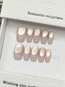 10 móng tay giả thủ công hình oval và vuông, móng ngắn, đơn giản, màu nude, hồng, đỏ, lấp lánh, kiểu mắt mèo, móng kiểu Pháp, màu trơn, móng giả che phủ toàn bộ, phong cách tối giản, thanh lịch, sang trọng, thủ công, móng tay mùa hè, dễ thương, thẩm mỹ, đa năng, tự làm móng nghệ thuật, sử dụng hàng ngày và dự tiệc, hẹn hò, đi biển, nghỉ dưỡng nhiệt đới, phù hợp tái sử dụng, làm quà tặng cho phụ nữ và bé gái, dụng cụ làm móng, móng giả thủ công. - Hồng - Xem 4