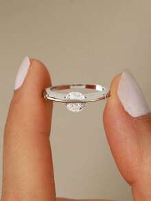 1pc 925 Sterling Silver Light Luxury Fashion Personalized Sparkling Zirconia Planet Surrounding Ring For Women Daily Versatile Style Prom Party Decoration Fine Jewellery For Women As Gift