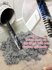 1 Pack Dryer Vent Cleaner Kit Dryer Lint Brush Vent Cleaner Long Flexible Refrigerator Dryer Lint Vent Trap Brush Gas Electric Fire Prevention Exhaust
