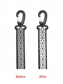 1个/2个反光钥匙扣，夜间高可见度，耐用双面织带，适合户外运动、跑步、骑行