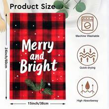 1set/1pc/2pcs Christmas Reindeer And Christmas Forest Printed Kitchen Towels And Dishwashers, Suitable For Interior Decoration In Restaurants, Kitchens And Bathrooms, Party Decoration, Holiday Gifts, And Can Also Be Given As Christmas Presents