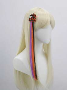 Adorable conjunto de accesorios para el cabello con temática de Halloween - Incluye diseños de castillo, sombrero de bruja, araña, gato negro y calabaza en un esquema de colores morado, naranja y negro. Ya sea para una fiesta o para ir a pedir dulces, ¡este conjunto te convertirá en la estrella del espectáculo!