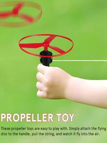 1/3/5个随机颜色塑料拉绳UFO飞盘，儿童户外玩具，发射器，新年/万圣节/感恩节/圣诞节/生日礼物，派对小礼物，减压玩具，室内/室外（颜色随机），斋月礼物，复活节礼物，愚人节礼物，情人节礼物，儿童节礼物，返校季礼物 - 彩色 - 查看 10