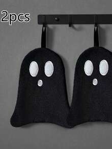 1/2 Stücke Halloween Gespenst Handtuch, weiches saugfähiges Korallen-Fingertuch, süße Badezimmer Dekoration, geeignet für Zuhause & Küche, perfektes Halloween Geschenk, dickes Hängetuch für Herbst/Winter Badezimmer Dekoration - Verschiedenfarbig - Übersicht 10
