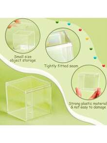 Hộp đựng trong suốt 6/9 chiếc, Hộp đựng bằng nhựa Acrylic, Hũ đựng kẹo có nắp, Hộp trưng bày kẹo, Có thể dùng đựng trang sức, mỹ phẩm, tượng nhỏ, đám cưới và kẹo, Thích hợp làm quà tặng đám cưới, mùa tốt nghiệp, Giáng sinh, Ngày lễ tình nhân, Lễ Phục sinh, Halloween và Lễ Tạ ơn - Hoàn hảo để đựng đồ ăn nhẹ mùa hè, bánh quy và quà tặng mùa thu, đồ dùng gia đình thiết yếu, đồ dùng du lịch cần có và đồ dùng cho mùa tựu trường - trong suốt - Xem 7