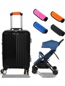 1 peça capa confortável para alça de bagagem, acessório portátil reutilizável, capa de bagagem de cor sólida - Multicolorido - Ver 2