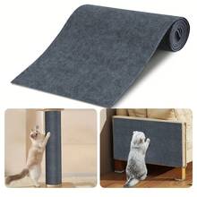 Tapete rascador para gatos recortable, rascador para gatos, cinta para sofá, poste rascador, alfombra autoadhesiva, tablero rascador para gatos, accesorios para gatos - Gris Oscuro - Ver 15