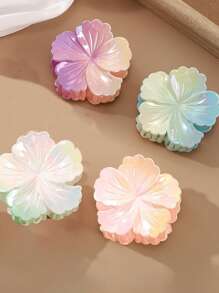 4 件/1 件渐变色花朵爪发夹，波西米亚风格海滩发饰，女士发夹发夹发夹发夹发夹，爪夹
