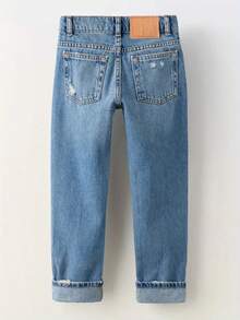 Boys' & Girls' Jeans And Casual Trousers - 2-10 Years, Fashionable & Comfortable, Machine Washable & Dry Cleanable, Regular Fit For Spring/Summer Daily Outfits - Màu xanh thép sáng - Xem 2