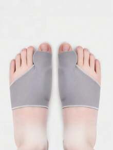 2pcs Gel Pads: Nighttime & Home Foot Care Tool - Unisex - Hand Wash Only - Suitable For Runners - Easy To Wear - Made Of Lycra (Spandex) Material - Grey - View 3