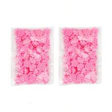 100个粉色/白色睫毛嫁接胶水杯（花形）+1个嫁接睫毛工具刻度盘，带凹槽，精美睫毛滴管水晶桌矩形鉴别器，适用于家庭或美睫店，方便携带 - 彩色 - 查看 13