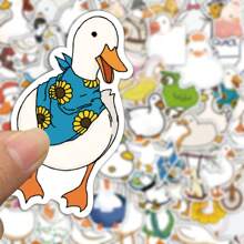 SCXXBSW 50pcs Simple Drawing Duck Exquisite Cartoon Graffiti Stickers DIY Decoration Skateboard Notebook Guitar Waterproof Stickers - Multicolor - View 5