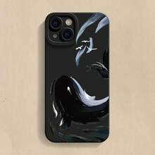 Funda mate con diseño de ojos, compatible con phone 16 Pro Max, 15 Pro, 14 Pro (anticaídas), 13 Pro, 12 Plus y otros modelos. - Blanco - Ver 3