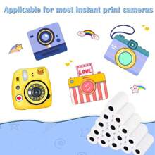 Camera Instant Print Refill For Instant Camera Thermal Printing White Non-Adhesive Photo Print Rolls For Study Notes Pictures DIY
