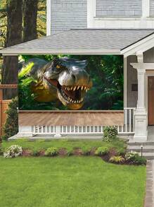 1PC Polyester Backdrop, 2D Dinosaur Design,Dino World Polyester Backdrop - 2D Stegosaurus & Volcano Design For Grand Openings, School Plays & Jurassic Parties - No Power Needed All-Weather Event Banner (75x110 Inch) Meteor Shower, Galaxy Print, Astronaut Suit, Jungle Vines, Tropical Birds, Waterfall Mist, Coral Glow,