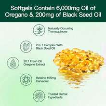 PSLALAE Oil Of Oregano - Enhance Immunity, Energy, And Support Digestive System Health, Help Maintain Overall Health - 120pcs - 一瓶 - 試用階段 - 查看 4