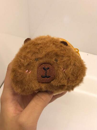 Porta-moedas de pelúcia Capivara com várias expressões