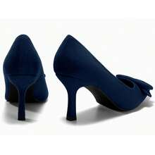 Women's Pointed-Toe Stilettos, Elegant High Heels, Shoes For Weddings And Formal Occasions, Women's Dress Shoes Dark Blue High Heels - Xanh đậm - Xem 6