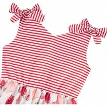 2025 BestEnlifety 3-10T Girls Dresses Sleeveless Summer Dress Bowknot Strap Sundress - 草莓條紋 - 查看 2
