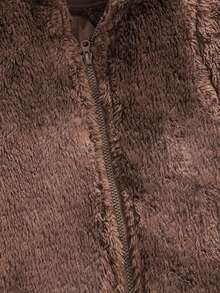 H HIBOBI Plush Warm 3D Bear Ear Hooded Jumpsuit With Hand And Foot Cover, Gender Neutral, Winter (Detachable Hood Liner)