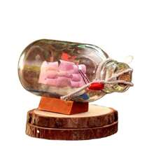 1 قطعة زجاجة أمنية بتصميم سفينة شراعية لعام 2025، ديكور مكتبي جديد، زخرفة شاطئية إبداعية، هدية عيد ميلاد/عيد الميلاد/هالوين، هدية مثالية