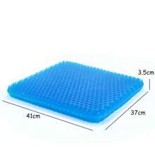 Cojin para Coxis y Ciatica Cojín de Gel de Nido de Abeja, Cojín Suave Que Puede Aliviar la Ciatica y el Dolor de Espalda, para Coche, Oficina, Computadora - Azul - Ver 9