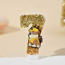 Świeca z cyframi 0-9, słodka, trójwymiarowa postać z kreskówki Psi Patrol, wtyczka do tortu urodzinowego, dekoracja na prezent