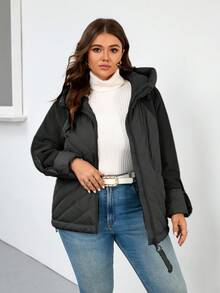 GASMAN Women's Regular Thin Cotton Hooded Jacket, Spring/Autumn