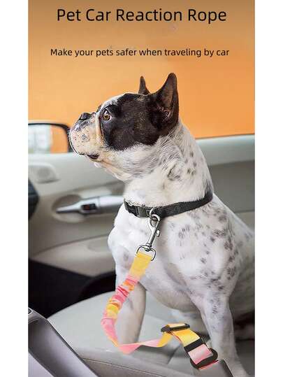 1 st nytt infällbart elastiskt koppel för husdjur i bilen, säkerhetskoppel, viktiga förnödenheter för katter och hundar som ska ut