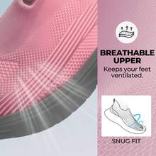 Women's Slip On Walking Shoes Hands Free Non-Slip Lightweight Gym Workout Casual Comfort Breathable Running Tennis SwiftSleek Fashion Sneakers - 粉色 - 查看 5