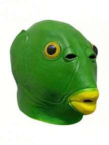 1pc Funny & Creative Prop, Modern Style Fish Head Mask, Adult Party Costume Fish Head Mask, Unisex, Suitable For Easter,Halloween,Carnival, Masquerade Ball, Party & Holiday Amusing Prank Prop [Small Holes May Appear Due To The Thermal Expansion And Contraction Of The Material, Which Is A Normal Phenomenon And Not Related To The Product Quality]