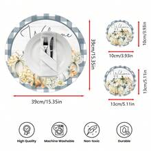 2 piezas/4 piezas/6 piezas Manteles individuales de diatomita con estampado de calabaza, decoración del hogar, decoración de Acción de Gracias, regalo de Acción de Gracias, adecuado para mesa de comedor, bar de café, decoración de temporada, manteles lavables, decoración de habitación, posavasos, alfombrillas de drenaje, manteles individuales de cocina y comedor, decoración de fiesta interior y exterior, decoración del hogar, regalo ideal