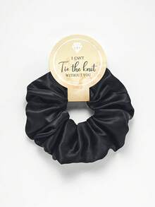 7条装加大码黑色缎面弹力无损水钻发圈，派对礼物、婚礼礼物、伴娘礼物、女士发绳、洗脸发饰、发圈、运动发绳、头饰马尾辫发饰弹力发带 - 彩色 - 查看 4