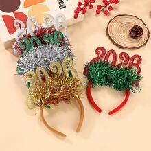 4 Stück 2026 Weihnachts-Haarreif Dekorationen, kreative Kopfbedeckung für Weihnachtsparty, Silvesterparty, Fotorequisiten, Weihnachtsdekorationen - Verschiedenfarbig - Übersicht 2