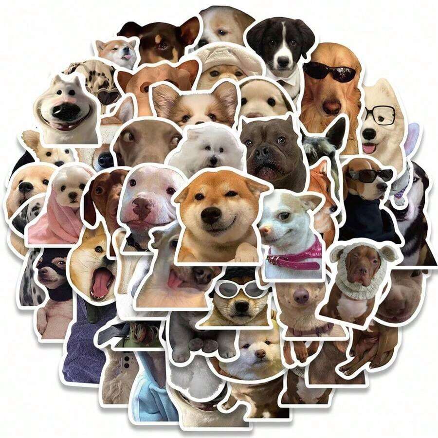 50pcs/Pack Pet Dog Cat Meme Doodle Stickers, Cute Cartoon Funny Aesthetic Label Stickers For Scrapbooking, Self-Adhesive Seal Stationery Cards Envelopes Guitar Instrument Decor, Halloween Christmas Gift, Teens Party Supplies, Reward Motivation-Halloween,,Christmas,Fall,Winter,, - màu đen - Xem 1
