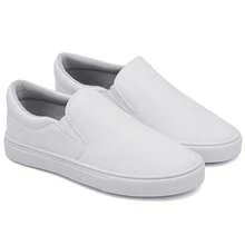 White Slip-On Yacht Sneakers Easy On H Shoes - Nursing Line - Doctor - Dentist - Veterinarian - UNISEX - trắng - Xem 1