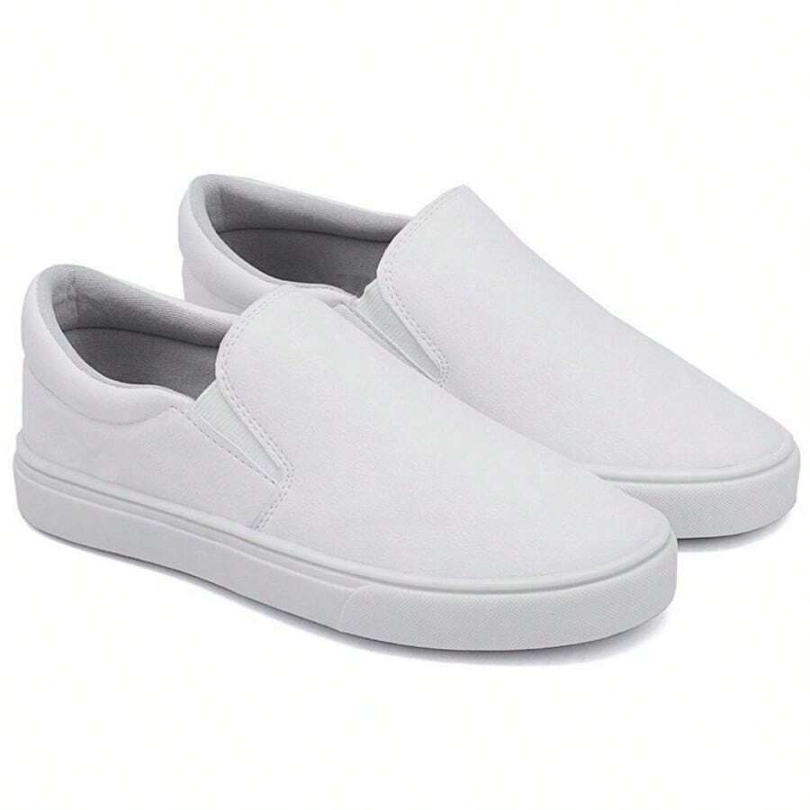 White Slip-On Yacht Sneakers Easy On H Shoes - Nursing Line - Doctor - Dentist - Veterinarian - UNISEX - trắng - Xem 1
