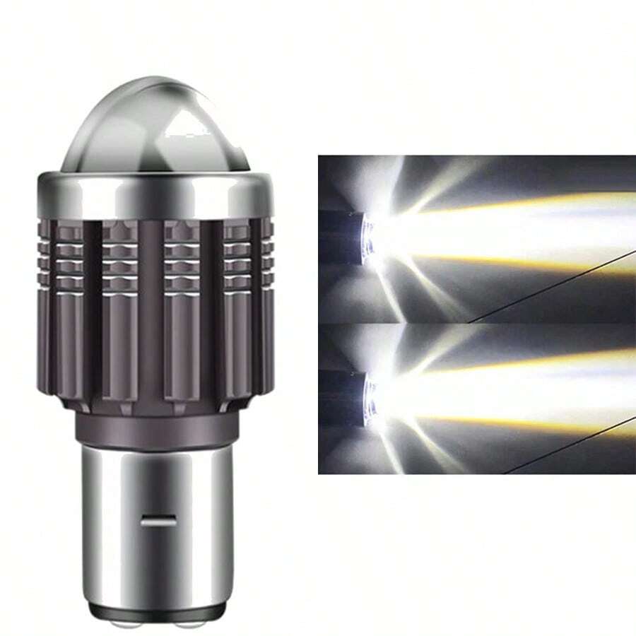 Heyword 1個 H4 LED 機車大燈燈泡 HB2 9003 12V-24V 高/低燈 適配機車摩托車 LED 大燈燈泡改裝套件 白色