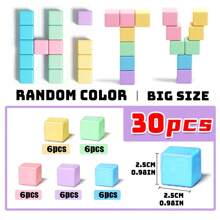 Magnetic Blocks For Boys Girls, Big Size Magnetic Cube Sensory Gift, Preschool Educational Building Blocks Set, Christmas, Random Color