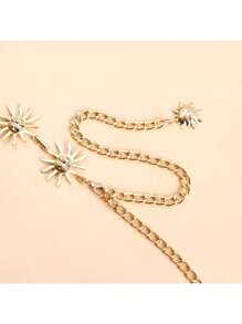 1pc Personalized Small Smiling Face, Exquisite And Fashionable Sunflower Waist Chain, For Festivals, Daily Life, Beaches, Vacations, Parties