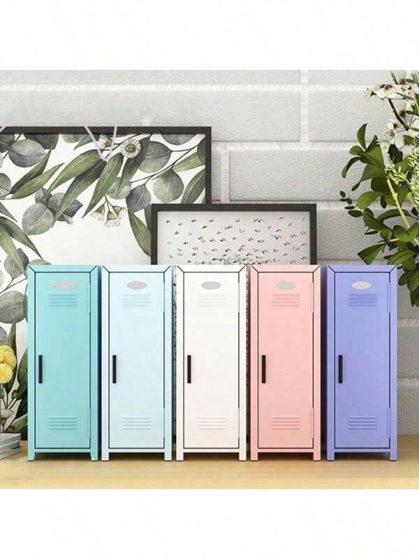 1 armário de armazenamento para decoração de mesa, cofre de ferro, armário de armazenamento de necessidades diárias, caixa de armazenamento de joias, armário de armazenamento de cosméticos, mini guarda-roupa, adequado para armazenar brinquedos e itens pequenos, enfeites fofos de mesa
