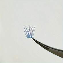 Colorful False Eyelashes, 3-Segment Fluffy Design, European Anime Style, DIY Single Cluster, Vibrant Punk Color, Suitable For Halloween Eye Makeup And Cosplay Props, C-Curl Thick Eyelash Extensions - C - View 8