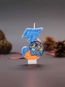 1Pc Bluey Creative Number 0-9 Handmade Birthday Candles One Year Old Digital Birthday Decoration Gift Christmas