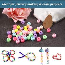 Eppingwin 1000-Piece Solid Red Pony Beads – Bulk Bead Assortment For Crafting - Macaroon Candy - 查看 4