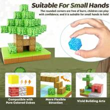 Bloques de construcción magnéticos, un regalo sensorial que presenta bloques cúbicos magnéticos, un juguete de construcción magnético, un regalo STEM mejorado dirigido a ayudar a los niños a desarrollar habilidades cognitivas - el regalo sensorial perfecto para niños y niñas, con imanes y cubos, diversión sin fin, colores aleatorios